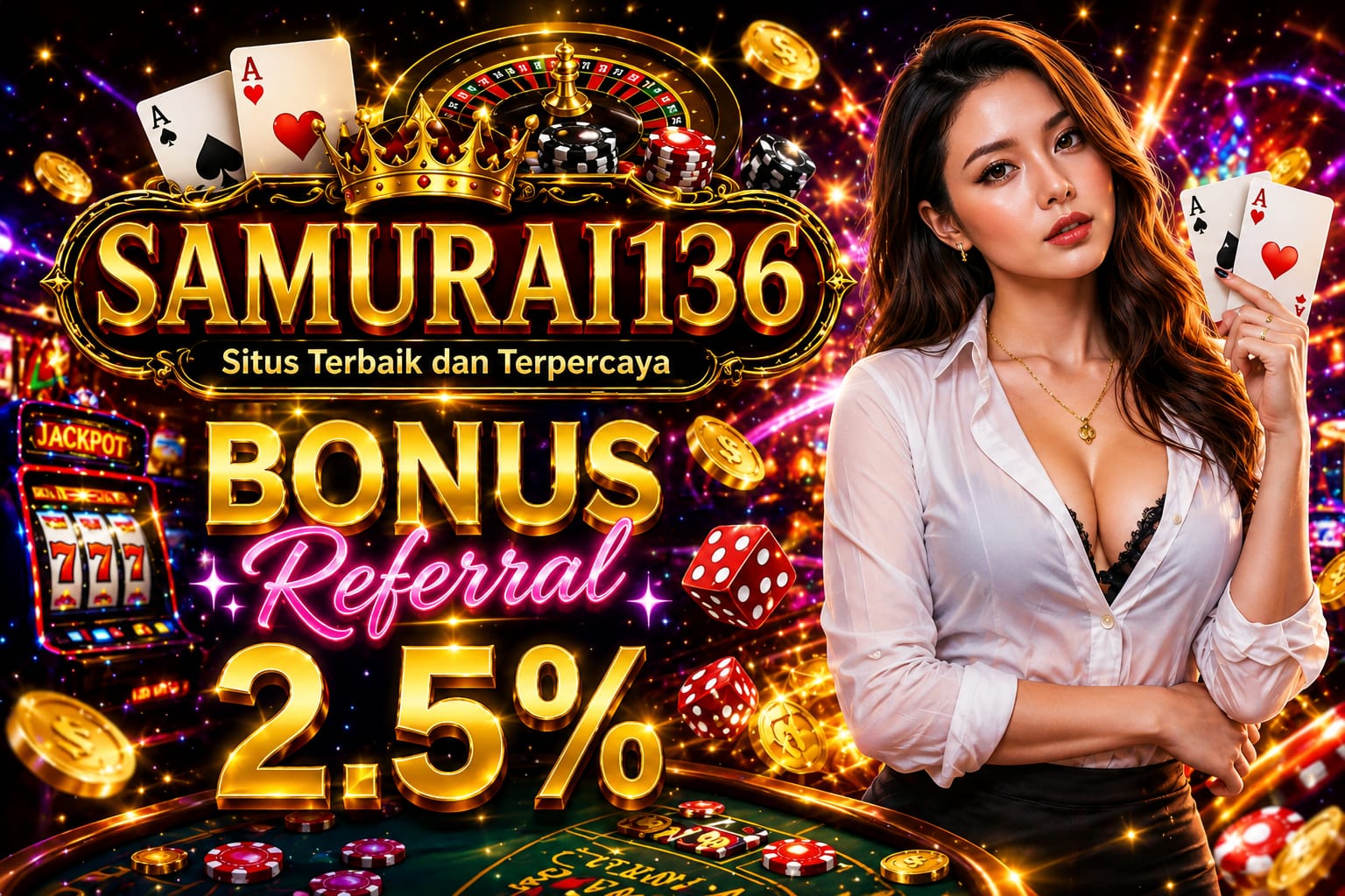SAMURAI136 : Link Agen Slot Gacor Resmi Terbaru Bonus New Member 100% promo